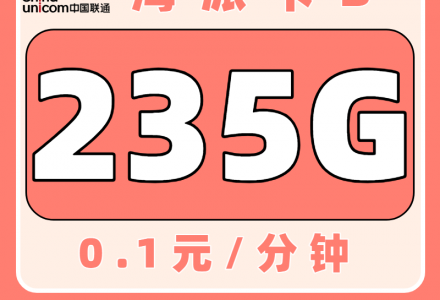 联通海派卡 29元235G（只发海南）-百团号卡