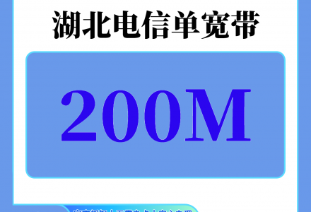 湖北电信599元包1年单宽带200M【不含调试费】-百团号卡