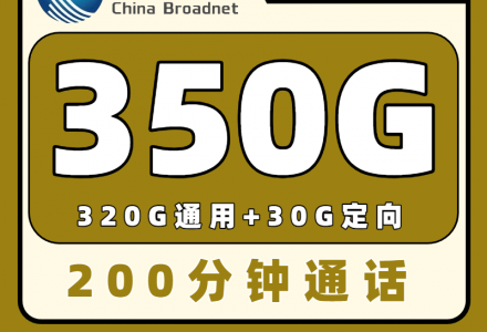 广电枪手卡28元350G流量+200分钟（发全国）-百团号卡